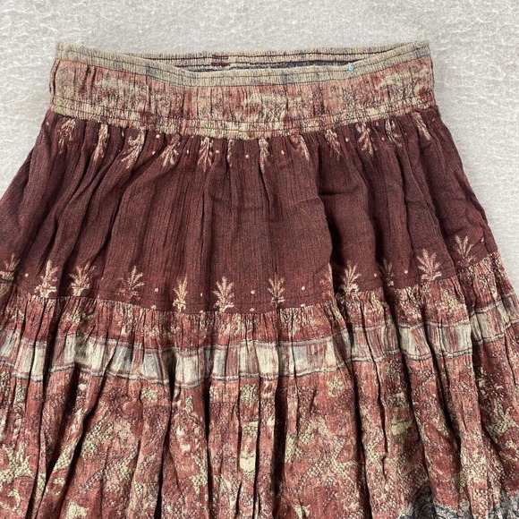 Starfire Women Skirt Size 6 Multicolor Geometric Pull On Maxi Rayon Southwestern - Picture 3 of 12